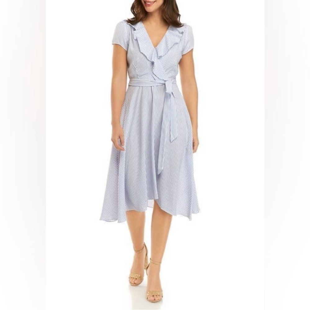 DN Design Blue White Dress Sz 6